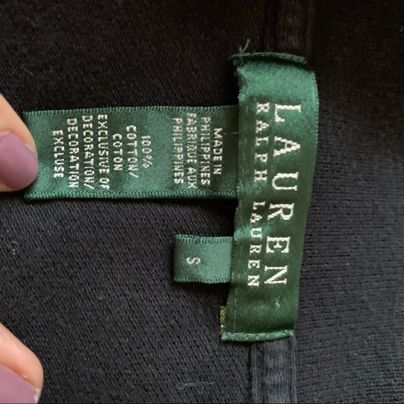 Lauren Ralph Lauren Black Embroidered Polo Shirt - Picture 5 of 5